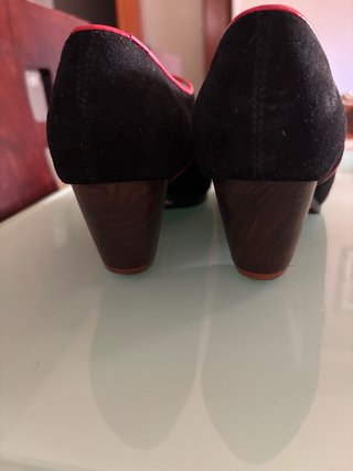 Zapatos Flamenco Senovilla Negros y Rojos