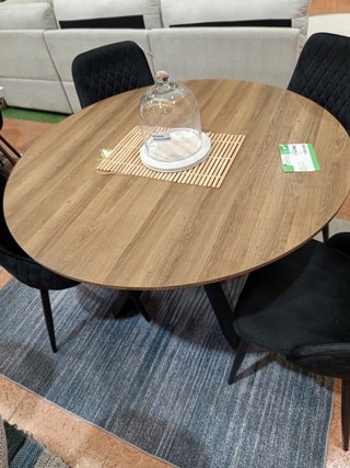 Mesa redonda madera y metal