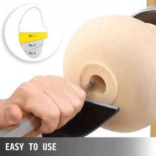 Herramientas de Torneado de Madera para Torno Set de 4 Piezas, Herramientas de Torno de Carburo con Cortadores en Forma de Diamante, Redondos, Cuadrados, Cinceles de Torno con Mangos de Agarre Cóm...