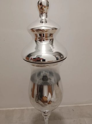 Jarrón Decorativo Plateado