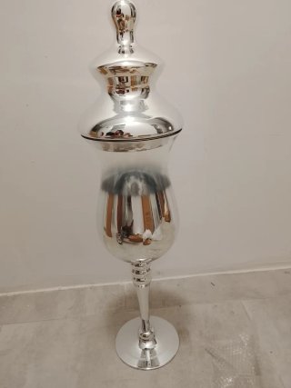 Jarrón Decorativo Plateado