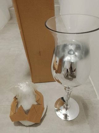 Jarrón Decorativo Plateado