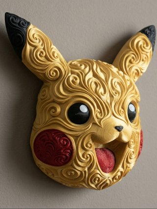 Pikachu Arte de Pared Ornamental