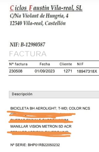 Cuadro BH AEROLIGHT FINALES 2023