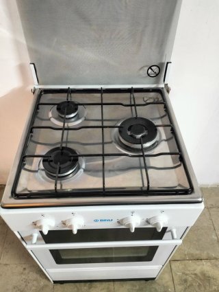 Cocina de gas natural BRU blanca