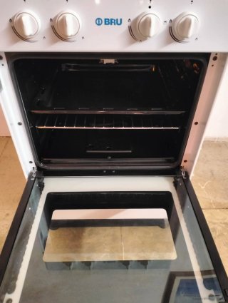 Cocina de gas natural BRU blanca