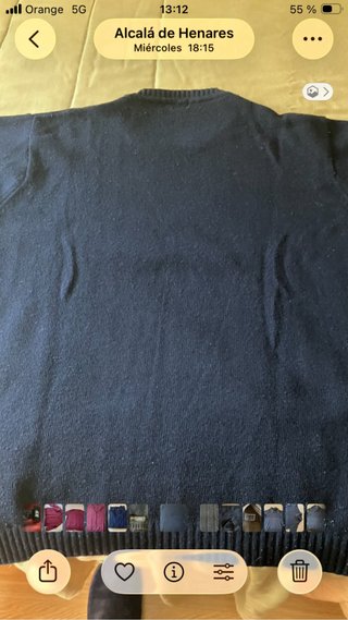 Jersey Pulligan azul trenzado