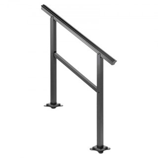 Pasamanos Exterior 74.8 kg Capacidad Pasamanos Escaleras Exteriores Pasamanos de Aluminio 91.4x88.9 cm Barandilla de Escalera Exterior Rango Transicional de 0 a 50° Pasamanos de Escalera que se Aj...