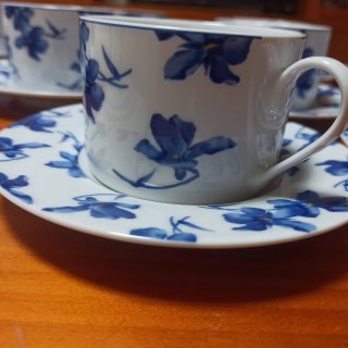 12 Juegos Tazas Café Porcelana Vista Alegre