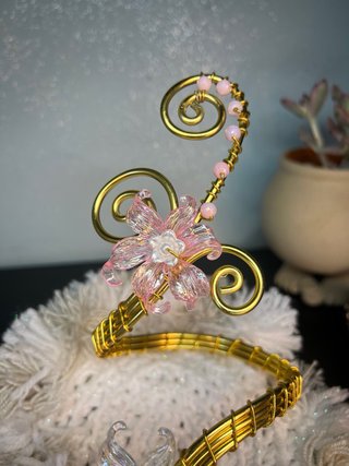 Bracciale braccio arm cuff oro rosa fiori
