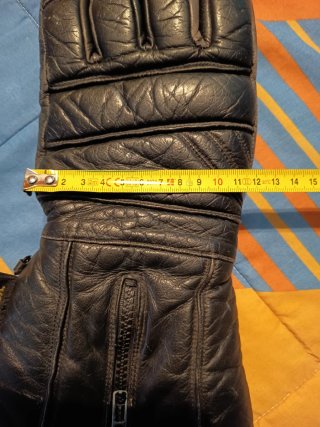 Guantes de motorista cuero negro