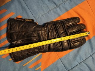 Guantes de motorista cuero negro