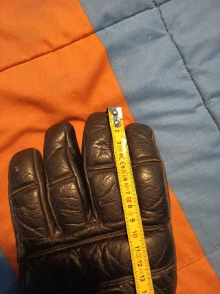 Guantes de motorista cuero negro