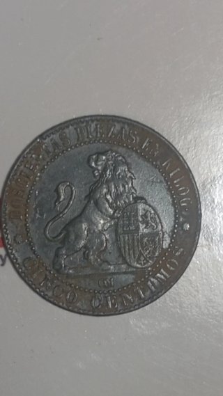 Moneda 5 Céntimos 1870