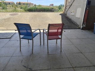 2 Sillas Terraza Niños Azul y Rosa