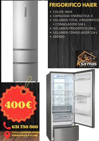 Frigorífico Haier Inox 534L
