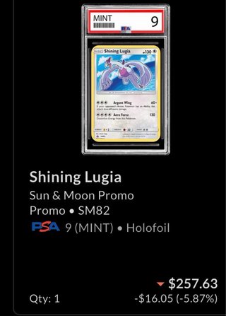 Trío Cartas Pokémon Lugia, Jirachi, Ho-Oh Gradeada