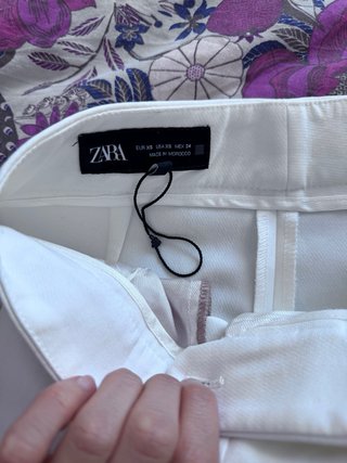 Pantalón culotte Zara blanco