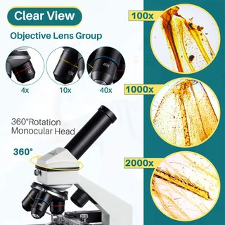 Microscopio BEBANG 2000X con Regla Móvil