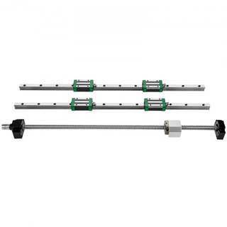 Riel Guía Lineal 2Pcs HGR20-1500mm Riel Deslizante Lineal con 1Pcs RM1605-1500mm Tornillo de Bolas con Kit BF12/BK12 Riel Guía Lineal Cuadrado Para Routers CNC DIY Torretas Fresadoras