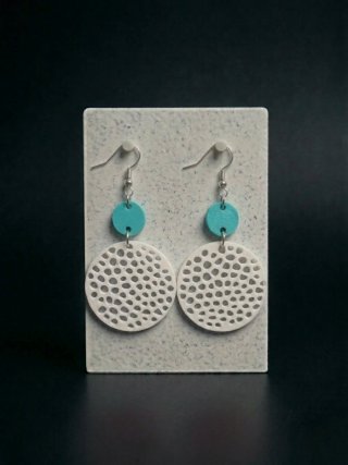 Pendientes Corazón y Círculo Negro