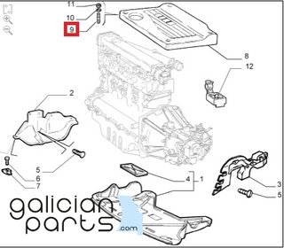 Tornillo tapa motor 1.2 16V Fiat Bravo /Brava /Mar