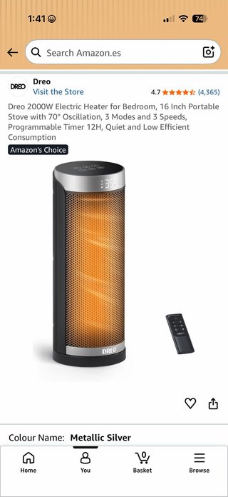 Calefactor Eléctrico Dreo 2000W nuevo en caja