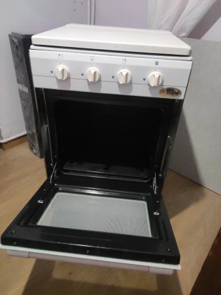 Cocina gas 3 fuegos blanca