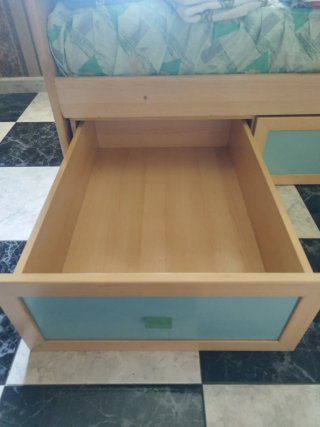 Dormitorio madera cama 90