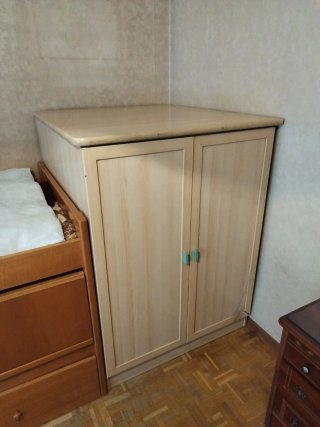 Dormitorio madera cama 90