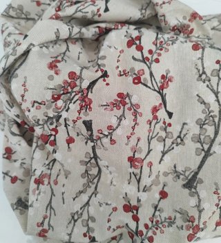 Tela algodón estampado cerezo japonés