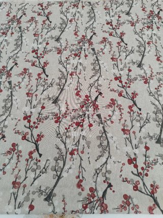 Tela algodón estampado cerezo japonés
