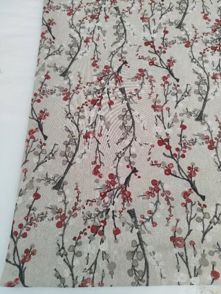 Tela algodón estampado cerezo japonés