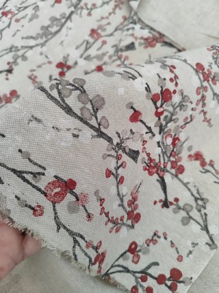 Tela algodón estampado cerezo japonés