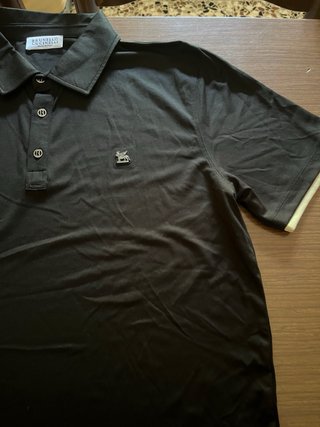 Brunello Cucinelli Polo Nero Uomo