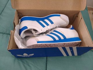 Zapatillas Adidas Samoa Blancas y Azules talla 38