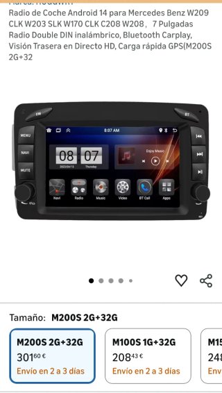 Radio Android 2G+64G para Mercedes