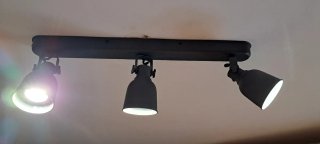 Lámpara HEKTAR de techo 3 focos gris oscuro