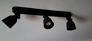 Lámpara HEKTAR de techo 3 focos gris oscuro