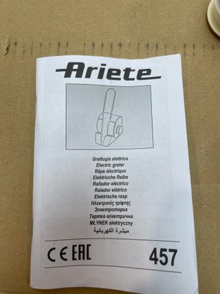 Rallador Eléctrico Ariete 457 Inalámbrico