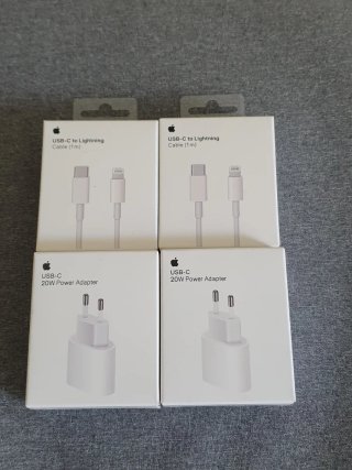 2 Cargadores Apple USB-C 20W y 2 Cables USB-C a Li