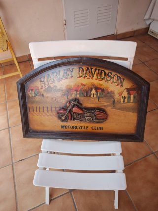 Letrero Madera Harley Davidson Moto Club