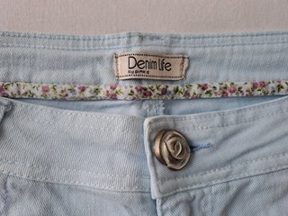 Pantalones Denim cortos azul claro T.42