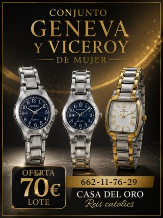 Conjunto Relojes Geneva y Viceroy Mujer