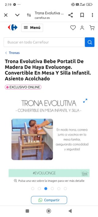 Trona de madera evolutiva(nueba )