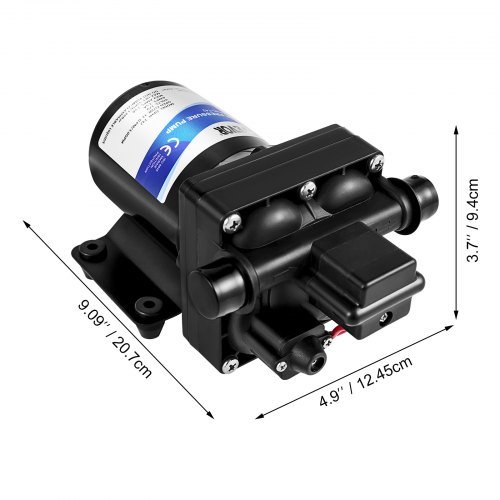Bomba de Agua Dulce, Bomba de Pulverización Autocebante de 12 V, Bomba de Agua RV de 11 L/min (3 GPM), con Interruptor de Presión de 3.8 bar (55 PSI) Bomba de Agua Autocebante, Filtro Desmontable ...
