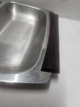 Vassoio Portata Diviso Legno Metallo