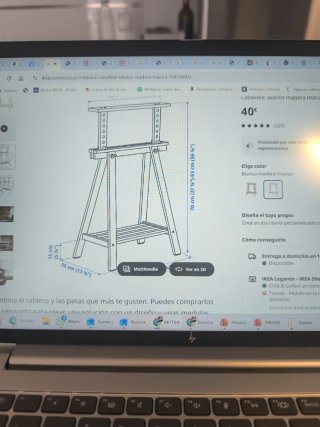 Escritorio Ikea Cristal y Madera