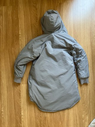 Parka OMami gris con capucha forrada 140-146cm