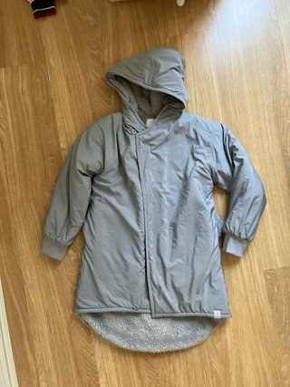 Parka OMami gris con capucha forrada 140-146cm